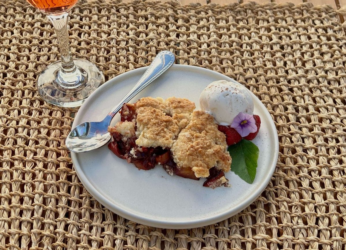 Summer Plum Cobbler and Aperol