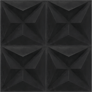 3D Estrella Black 10"x10"