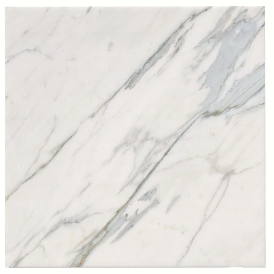 Firenze Calacatta Marble Floor Tile Polished 18x18"
