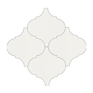 Arabesque White 8x8" Tile