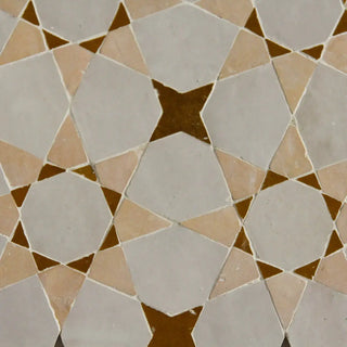 Dust, Manuka & Clay - Moroccan Zellige Star & Flower Mosaic by Tilesofezra