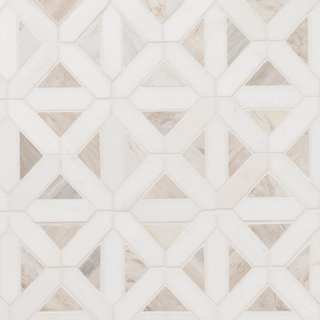 Angora Geometric Pattern Tile-Beige