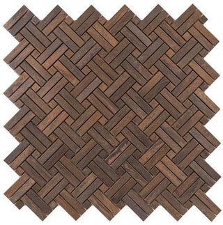 Antique Copper 2by Basketweave Mosaic Tile