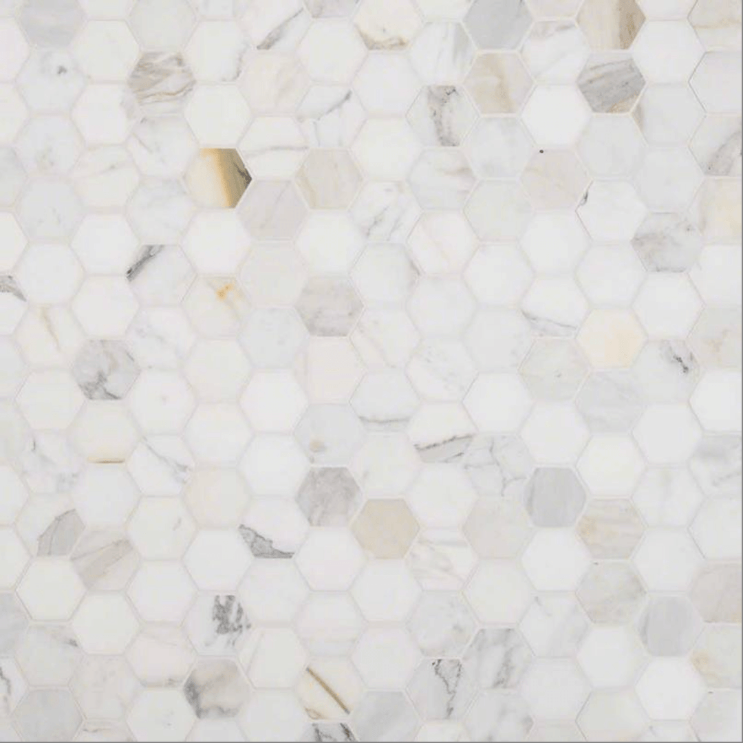 Calacatta Gold 2" Hex Polished