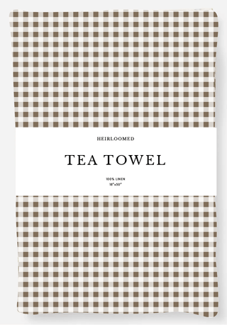 Tea Towel - Woven Mini Gingham Check in Tobacco