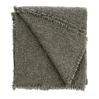Fringed Boucle Throw Blanket Forest