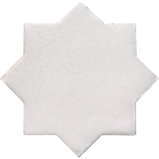 Zellige White Star Matte Ceramic Wall and Floor Tile  6 x 6 in.