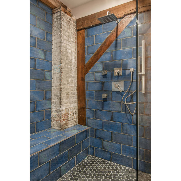 Catania Blue Ceramic Wall Tile 6x12"