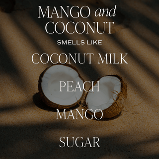 Mango and Coconut Soy Candle - Tinted Glass Jar - 12 oz