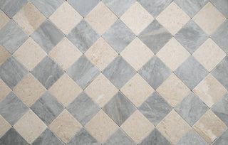 Bardiglio 4"x4" Tumbled Marble Tile