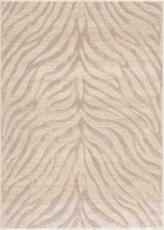 Beige Manteca Zebra Print Area Rug