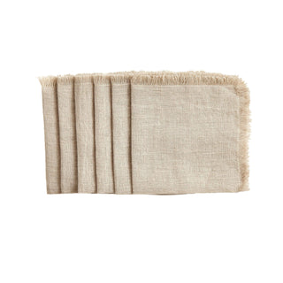 Cocktail Napkin Set/6 Natural