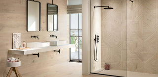 Tangram Walnut/Caramel  Matte Tile 12"x40"