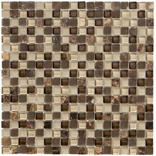 Crystal Stone II Espresso Stone & Glass Mosaic Collection 