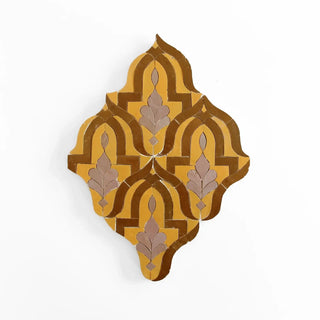 Mustard, Manuka & Moroccan Pink - Moroccan Zellige Mosaic by Tilesofezra
