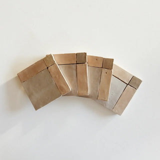Latte, Oat & Clay- Moroccan Zellige Square Mosaic by Tilesofezra