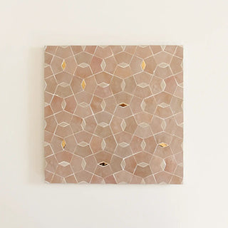 Moroccan Pink, Dust & Oro inserts - Moroccan Zellige Mosaic by Tilesofezra