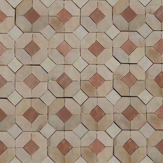 Moroccan Pink, Latte, Dust & Oat - Moroccan Zellige Mosaic by Tilesofezra