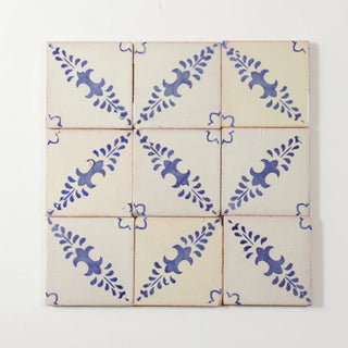 Hoja Azul 4"x4" by Tilesofezra