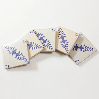 Hoja Azul 4"x4" by Tilesofezra