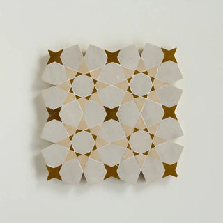 Dust, Manuka & Clay - Moroccan Zellige Star & Flower Mosaic by Tilesofezra