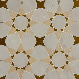 Dust, Manuka & Clay - Moroccan Zellige Star & Flower Mosaic by Tilesofezra