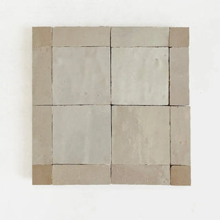Latte, Oat & Dust - Moroccan Zellige Square Mosaic by Tilesofezra