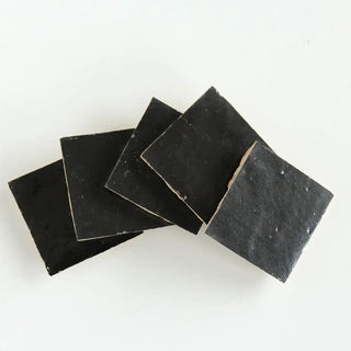 Black Zellige 4"x4" by Tilesofezra