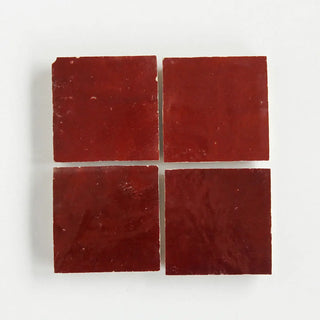 Blood Red Zellige 4"x4" by Tilesofezra