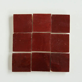 Blood Red Zellige 4"x4" by Tilesofezra