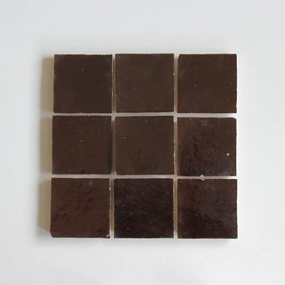 Chocolate Zellige 4"x4"