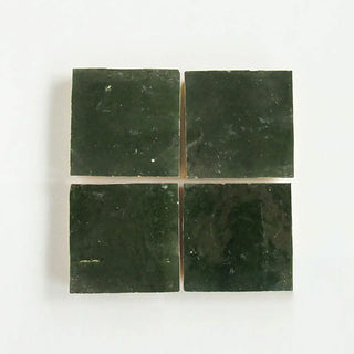 Dark Green Zellige 4"x4" by Tilesofezra