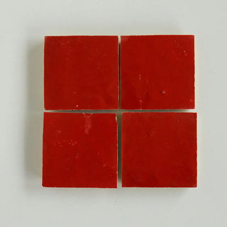 Jungle Red Zellige 4"x4" by Tilesofezra