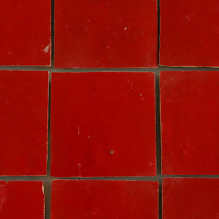 Jungle Red Zellige 4"x4" by Tilesofezra