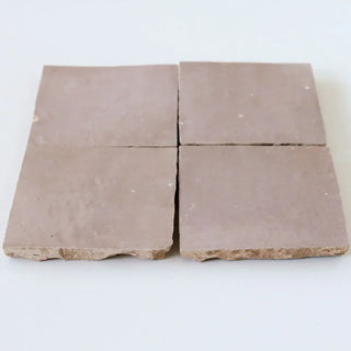 Moroccan Pink Zellige 4"x4" by Tilesofezra