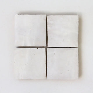 Snow Zellige 4"x4"