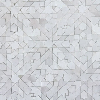 Moroccan Zellige Snowflake Mosaic by Tilesofezra