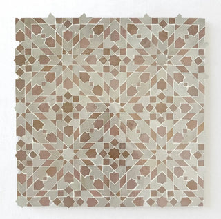 Moroccan Pink & Dust - Moroccan Zellige Snowflake Mosaic by Tilesofezra