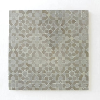 Snow & Dust - Moroccan Zellige Flower Mosaic by Tilesofezra