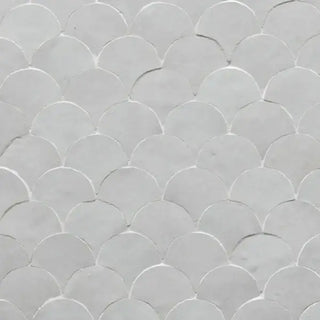 Snow - Moroccan Zellige Mosaic 12.2"x12.4" by Tilesofezra