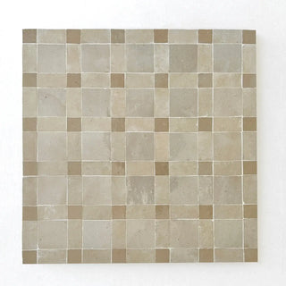 Clay, Latte & Oat - Moroccan Zellige Weave Mosaic by Tilesofezra