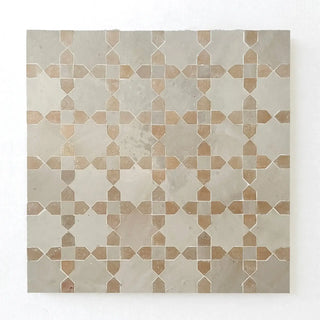 Clay & Dust - Moroccan Zellige Stars Mosaic by Tilesofezra