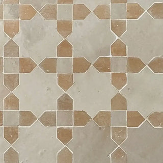 Clay & Dust - Moroccan Zellige Stars Mosaic by Tilesofezra