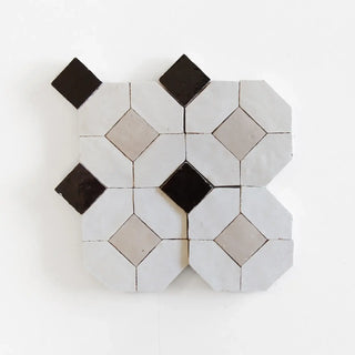Dust, Chocolate Oat & Latte - Moroccan Zellige Mosaic by Tilesofezra