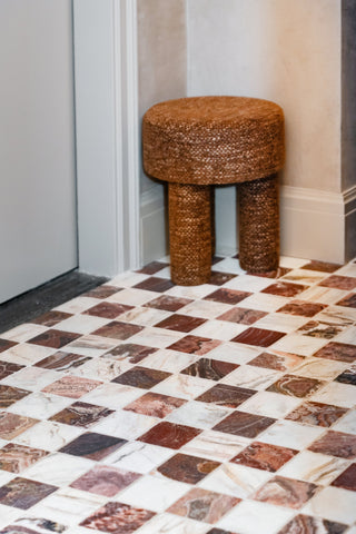 Rosewood 4"x4" Tumbled Marble Tile