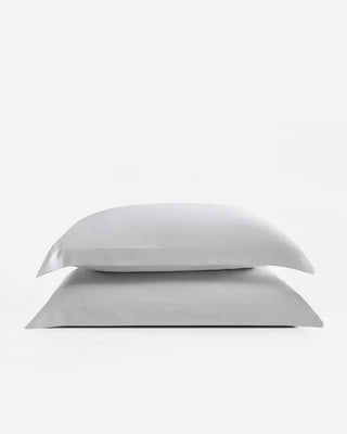 Premium bamboo shams in soft gray color, perfect for enhancing bedding comfort and style.