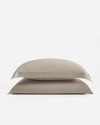 Two premium bamboo shams stacked, showcasing soft, breathable fabric ideal for comfortable bedding.