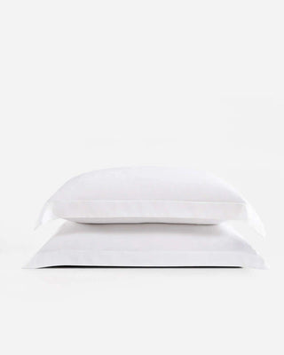 Premium Bamboo Sham Bundle featuring two soft white pillow covers for a cozy sleep experience.