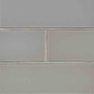 Oyster Gray Glass Subway Tile 3x6"