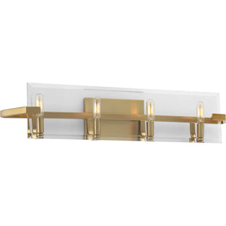 Cahill Collection Four-Light Brushed Bronze Clear Glass Luxe Bath Vanity Light